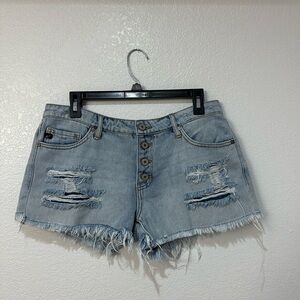 KanCan Women’s Denim Distressed Shorts